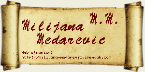 Milijana Medarević vizit kartica